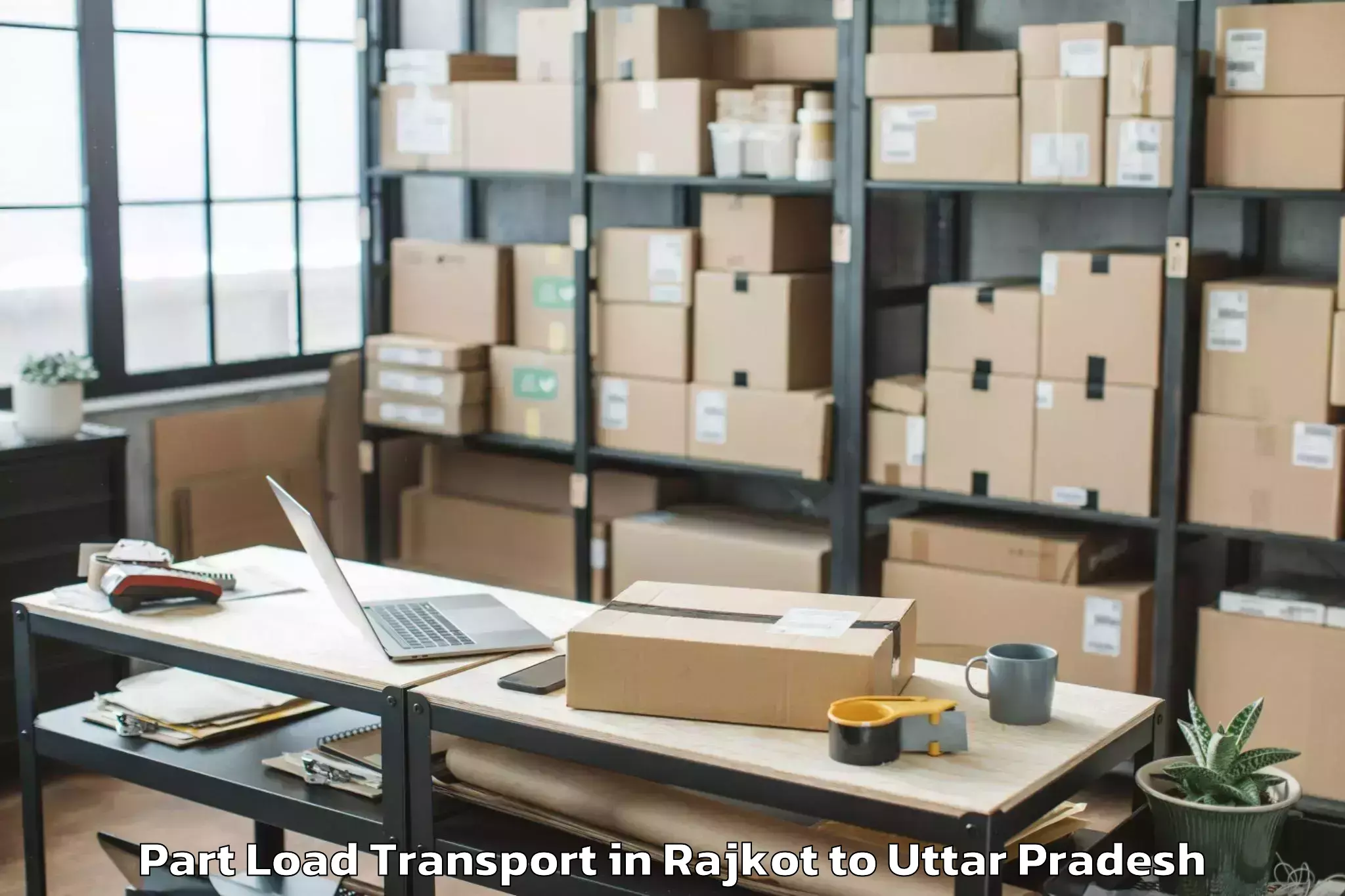 Trusted Rajkot to Kanpur Airport Knu Part Load Transport